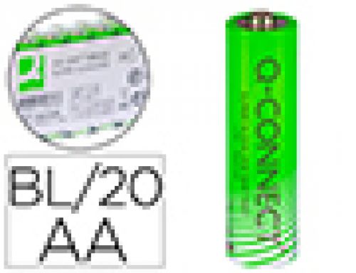 Pilha q-connect alcalina aa pack com 20 unidades , Q-connect , 68116 , 5705831108486